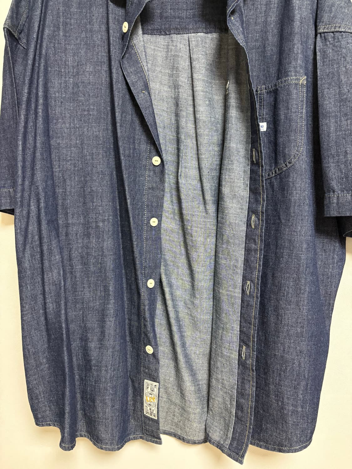 Lee 데님 반팔 셔츠 인디고 상품이미지2