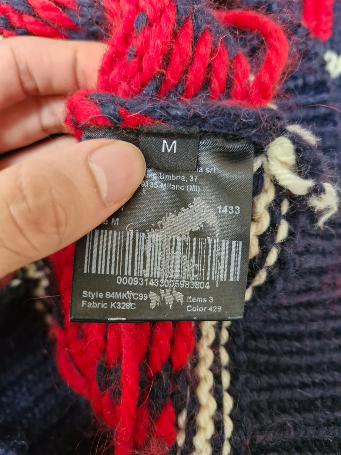 [M] 캘빈 클라인 205W39NYC FW18 디스트레스드 울 니트 상품이미지6