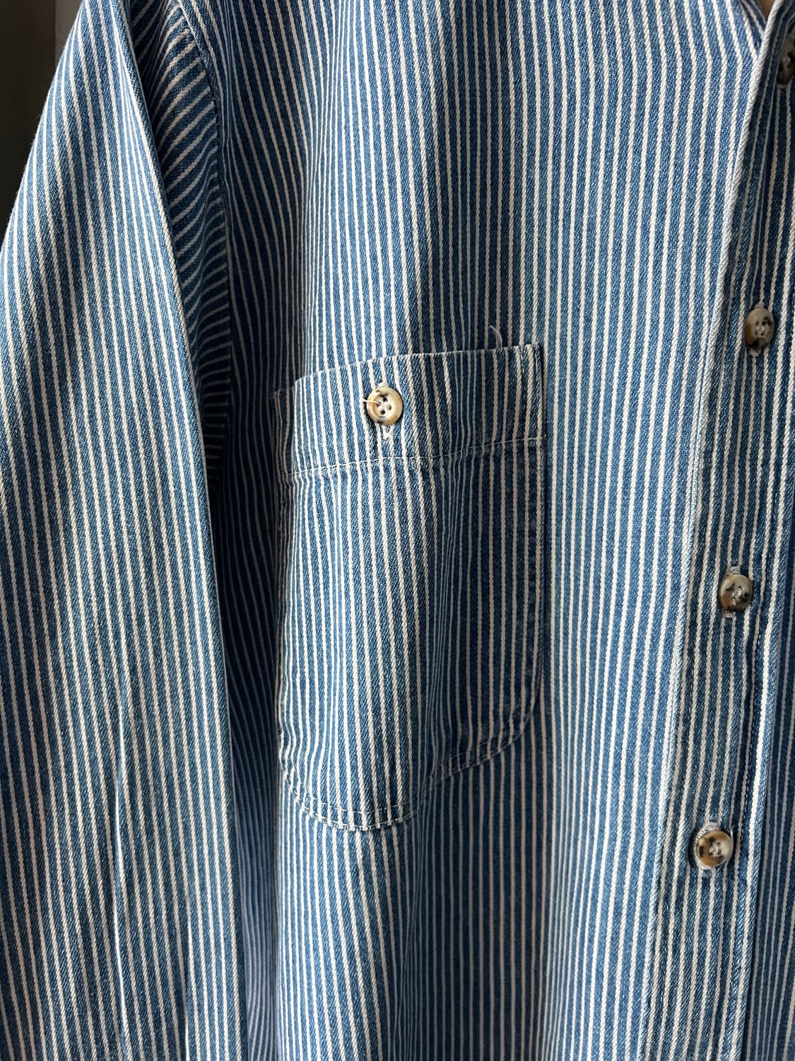 [L]90's OSH KOSH 오시코시 USA 히코리 워크 데님 셔츠 상품이미지3