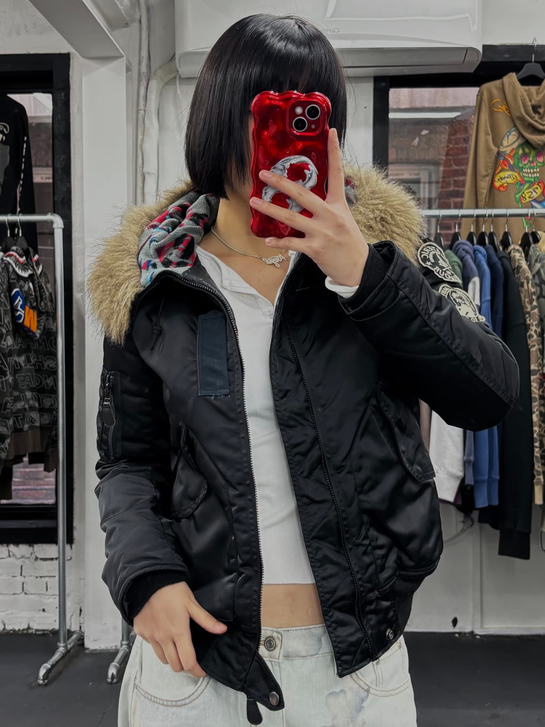 히스테릭 글래머 N2B 퍼 후드 자켓 상품이미지3