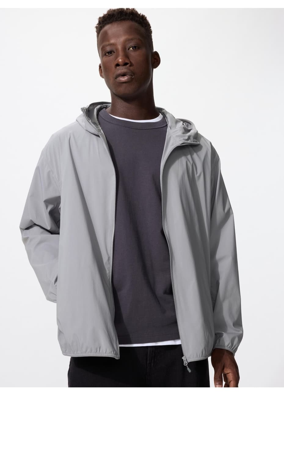 유니클로 포켓터블 uv 프로텍션 파카 그레이 m 상품이미지1