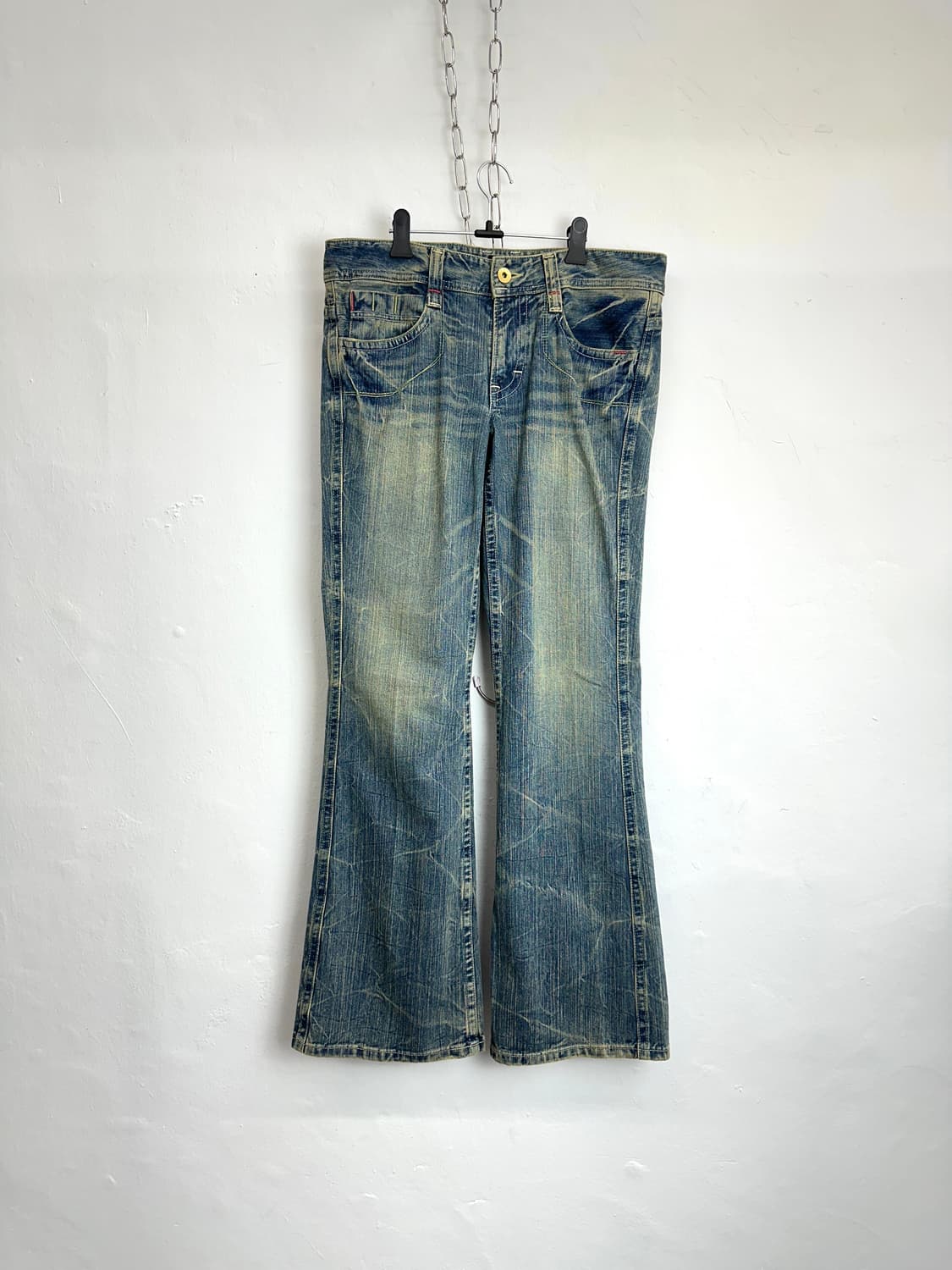Sand-Washed Flare Jeans 상품이미지4