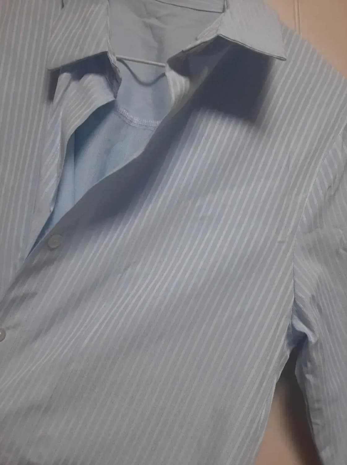 스트라이프 롱 셔츠 원피스 F 44 55 66 상품이미지2