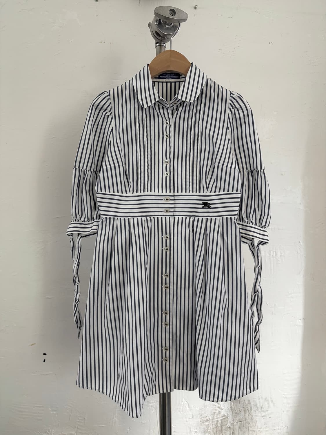 Burberry 버버리 블루라벨 네이비 스트라이프 미니 셔츠 원피스 상품이미지3