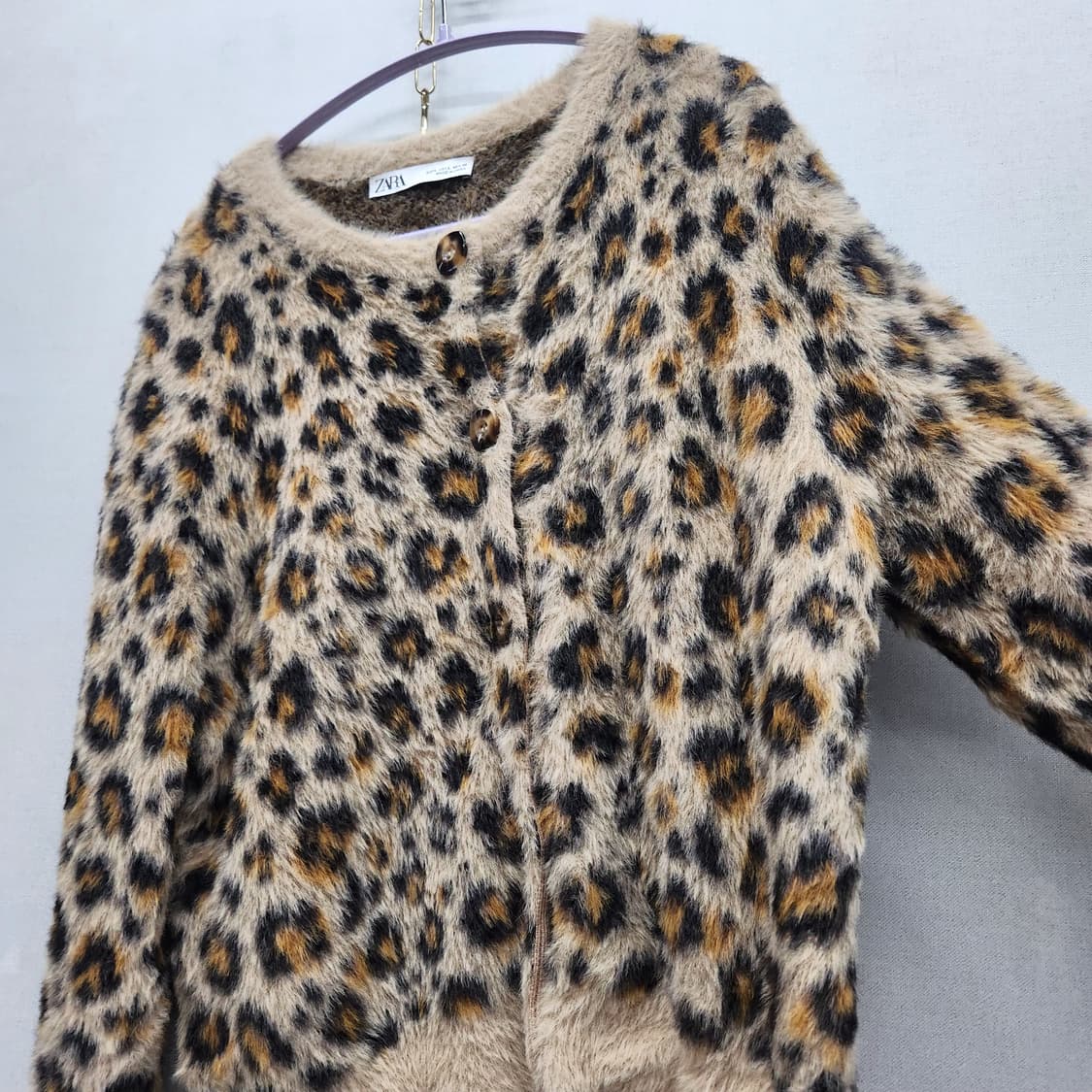 자라 Zara 호피 레오파드 패턴 가디건 L(L) 상품이미지3