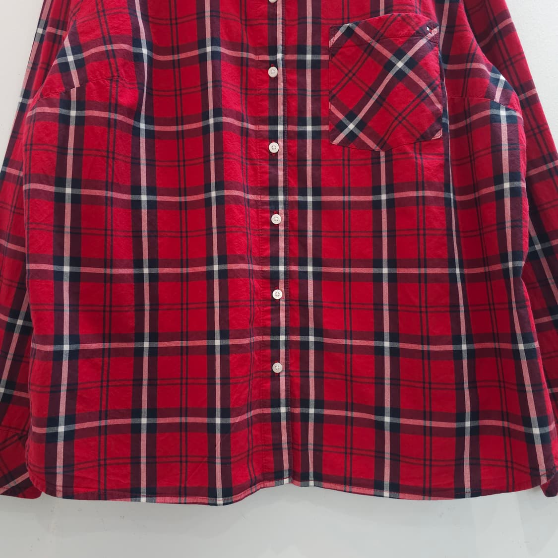 타미힐피커 레드 체크 셔츠 상품이미지4