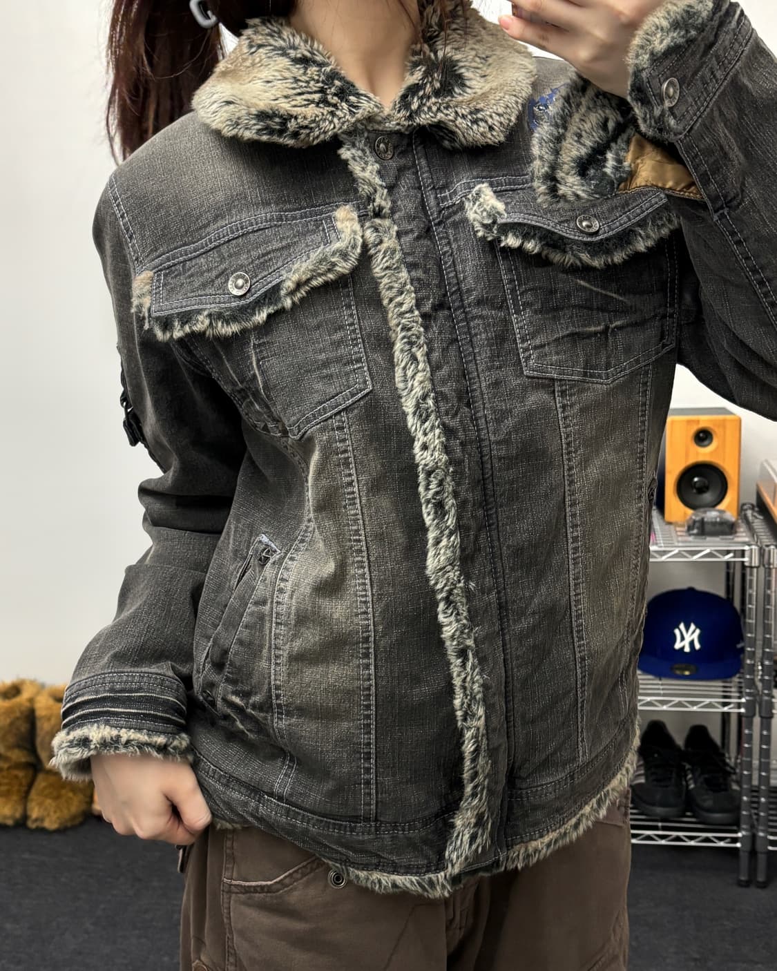 올드 빈티지 워시드 데님 트러커 점퍼 상품이미지2