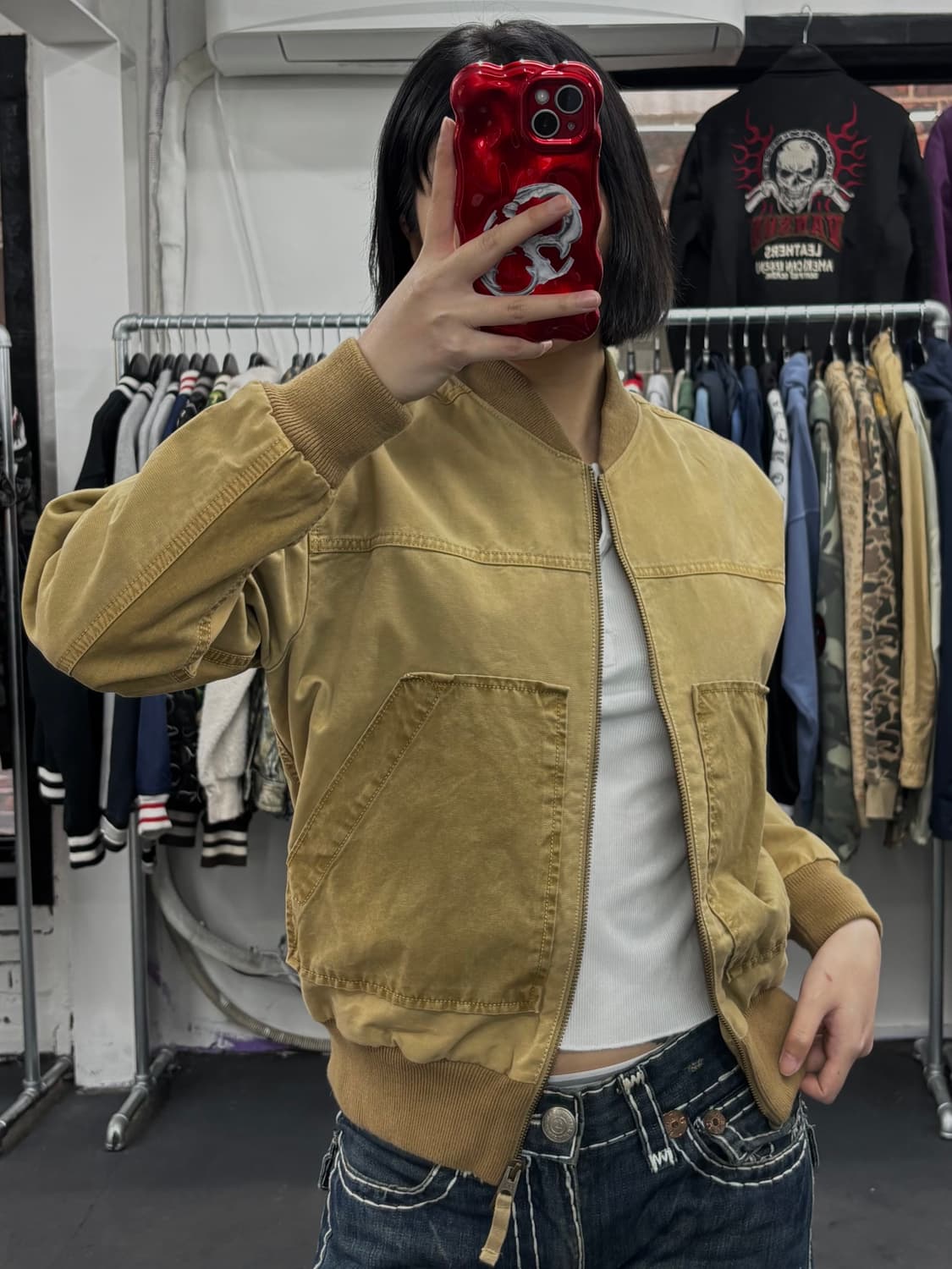 VTG 베이지 코튼 자켓 상품이미지1