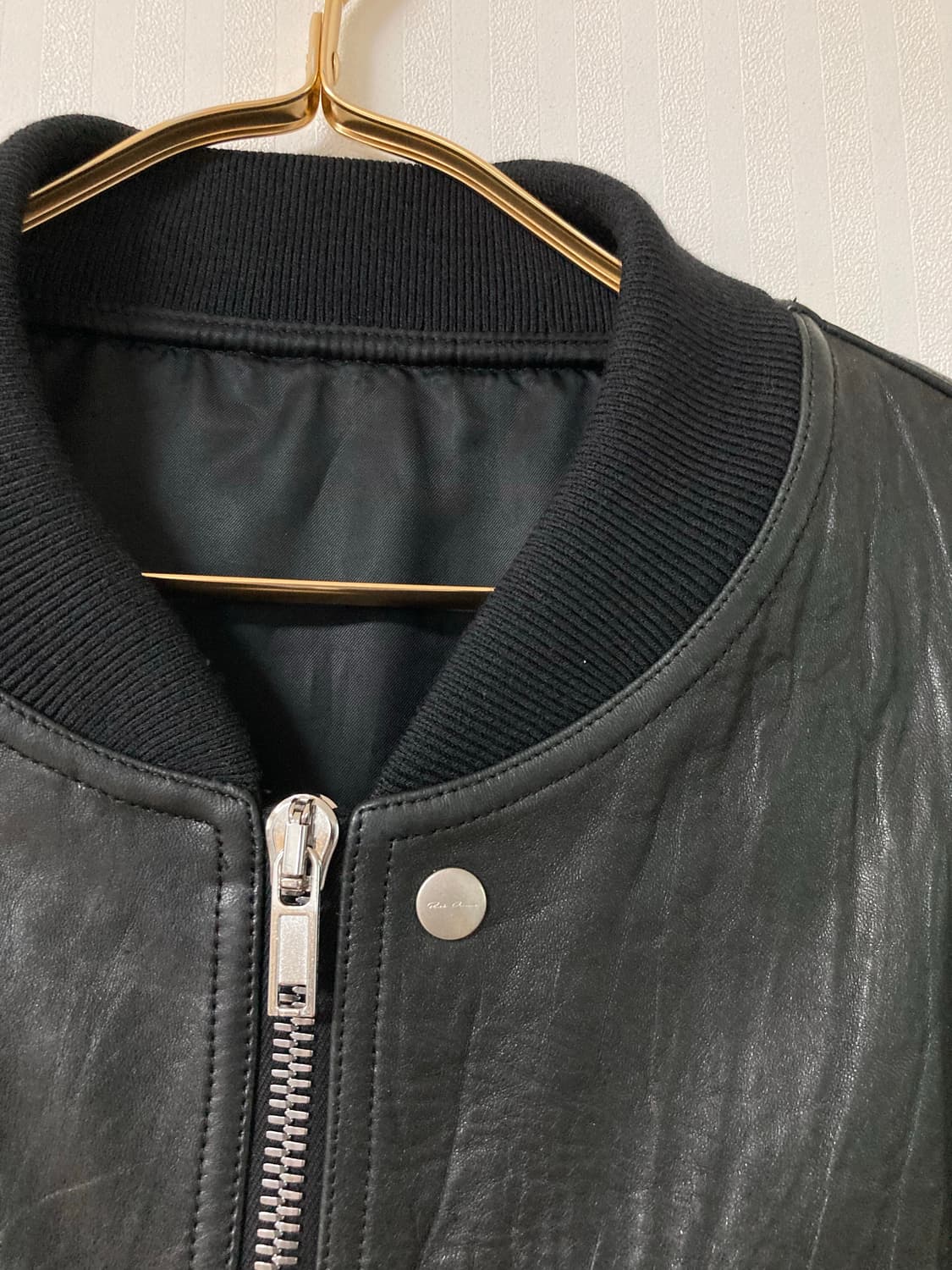 (105) 25ss rick owens 가죽 봄버 자켓 상품이미지4