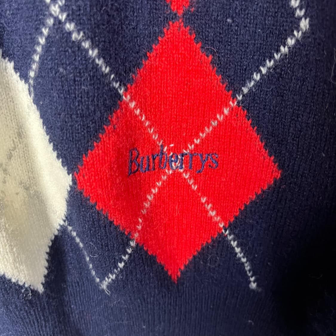 [Burberry] 90's 버버리 재팬 아가일 울 니트 상품이미지4