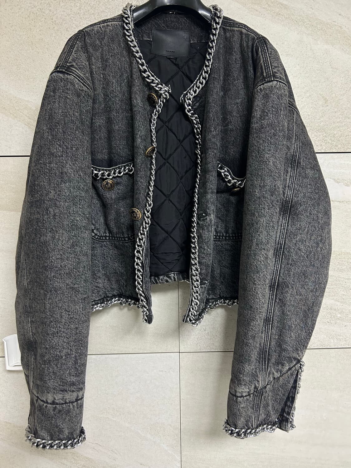 R13 체인 장식 데님 자켓 상품이미지5