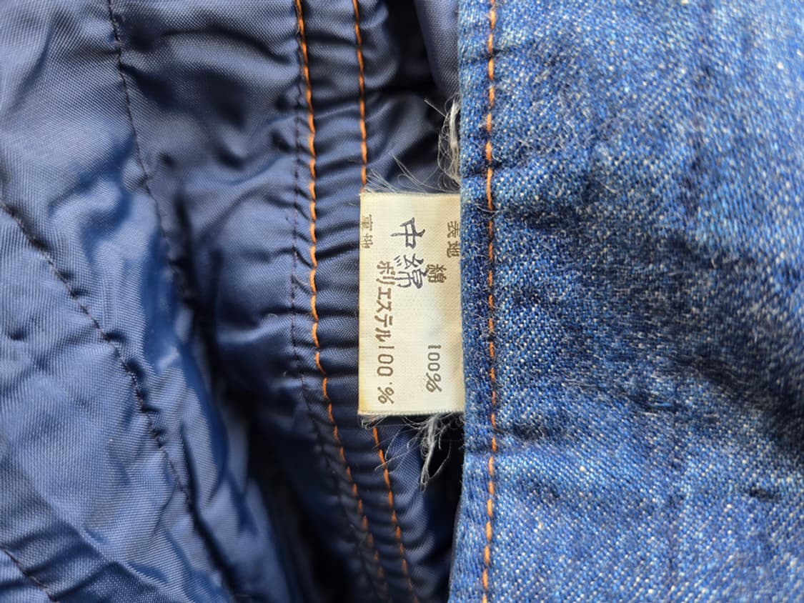 90s 빅 벨 데님 퀄팅 커버올 상품이미지7