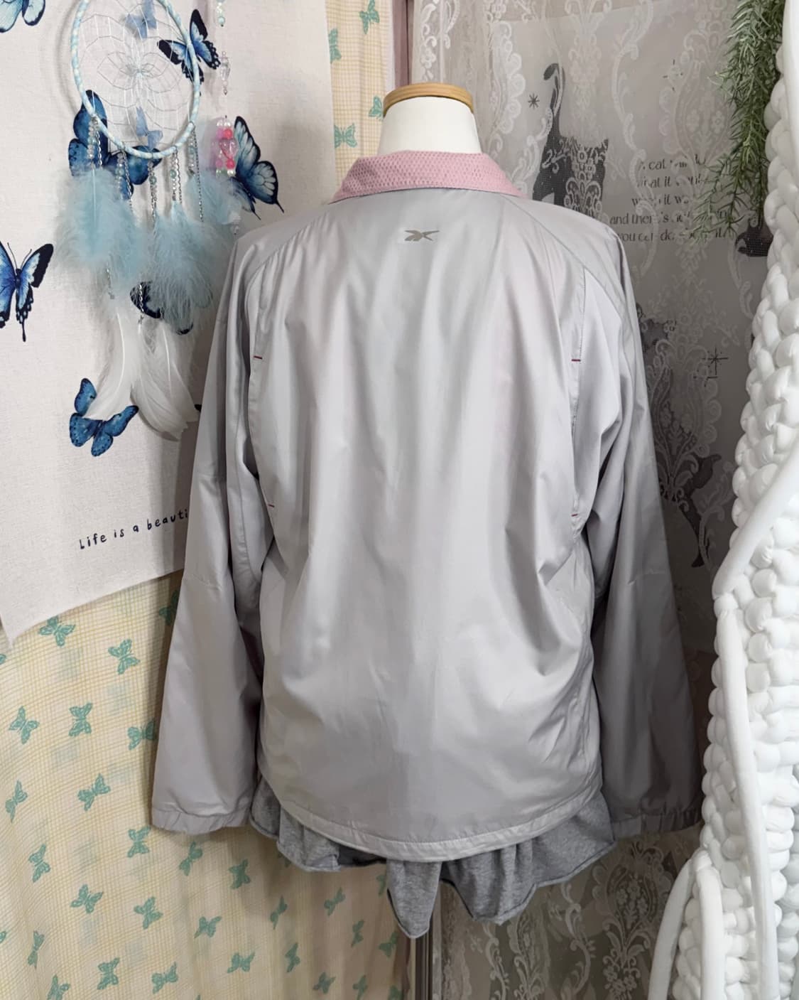 리복 연그레이 & 핑크 바람막이 상품이미지6