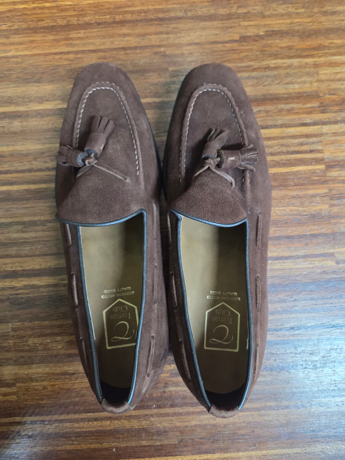 빈티지 토마스 클럽 스웨이드 테슬로퍼 265 브라운  상품이미지2