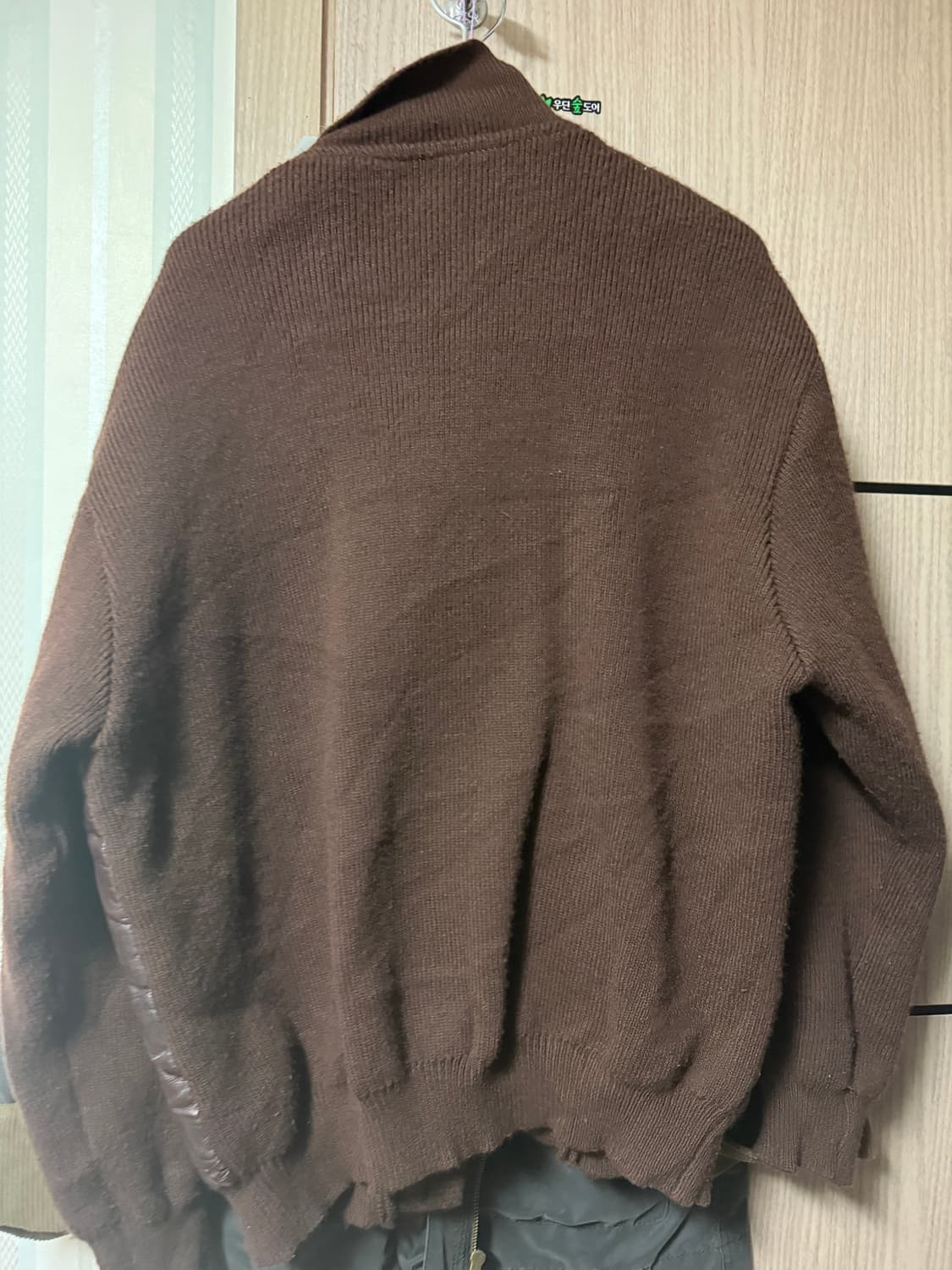 빈티지 자켓 레더+니트 상품이미지2