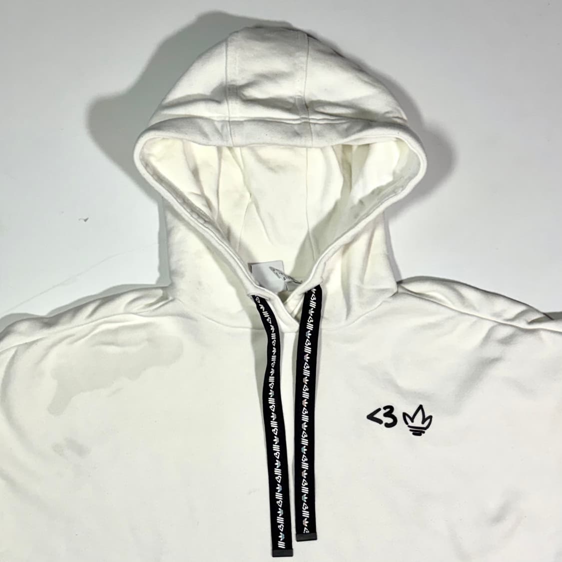 아디다스 화이트 포켓 후드 L 상품이미지4