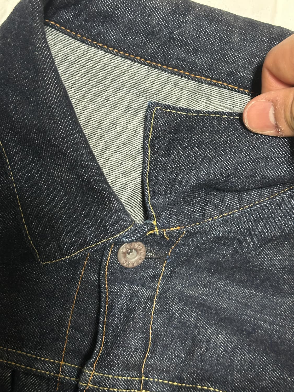 캐피탈 14온즈 데님 1st 자켓 인디고 색상 7사이즈  상품이미지3