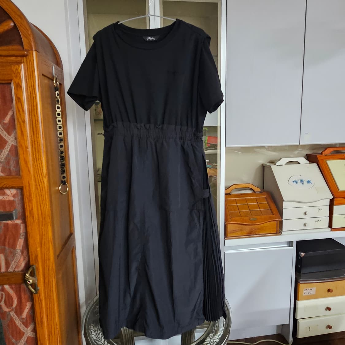 77/25년도산/실착 1회  3.1 필립림 여성 롱 원피스 블랙  상품이미지1