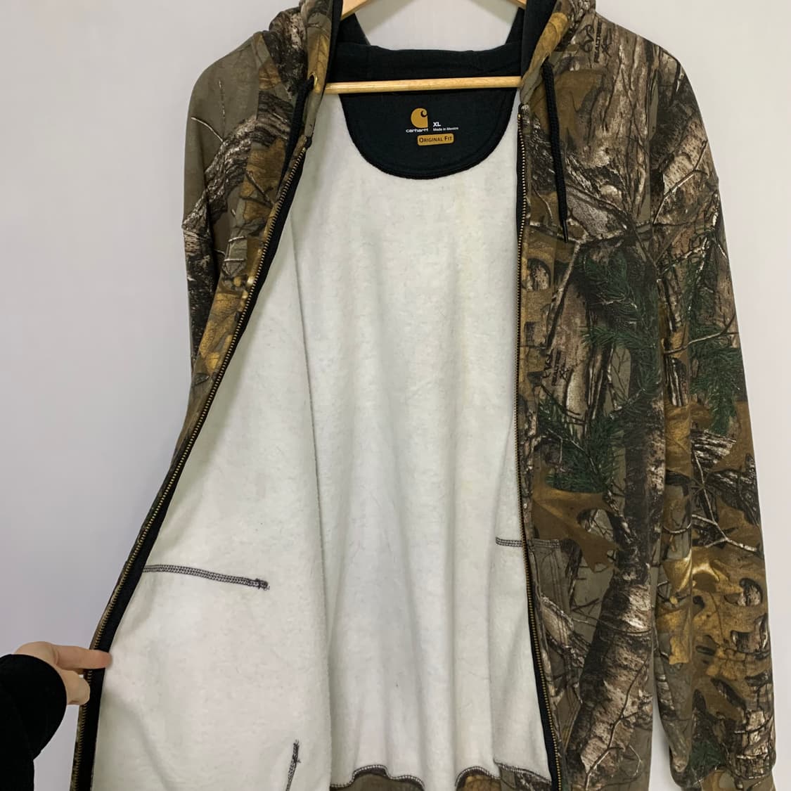 칼하트 리얼트리 후드집업 남성 XL 오버핏 그런지 패턴 밀리터리st 상품이미지8