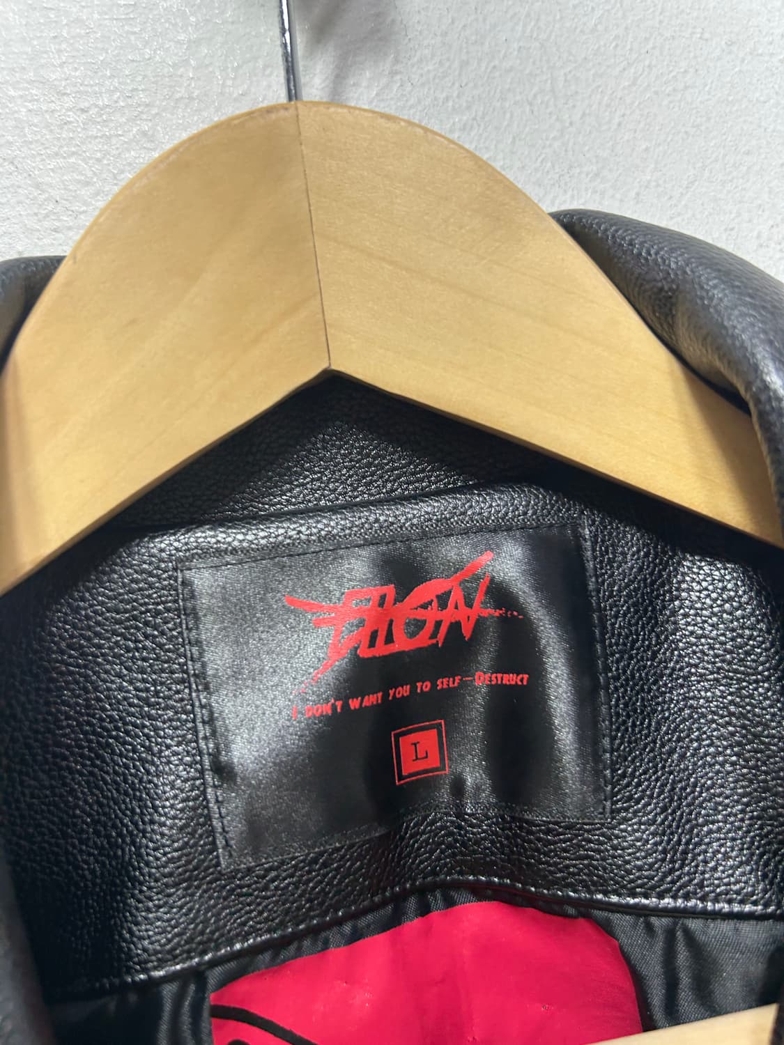 플리온 남성 바이크 레더 가죽 자켓 L  상품이미지4