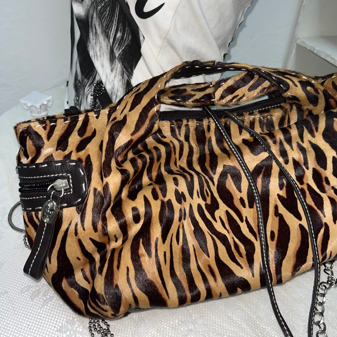 빈티지 송치 지브라 숄더백 상품이미지2