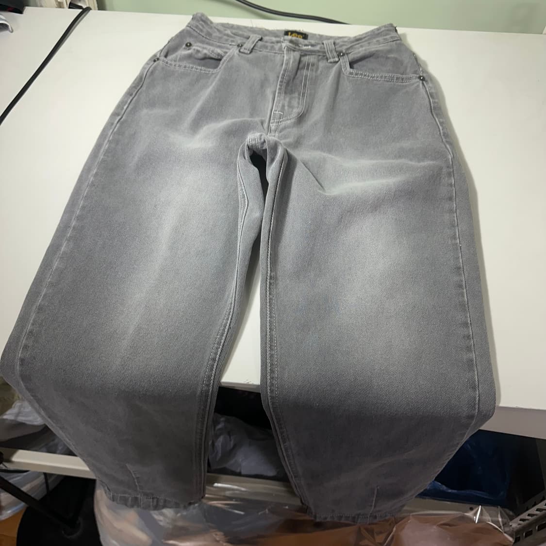 우먼S 리 LEE 빈티지그레이 워시드 보이핏 데님팬츠 상품이미지4