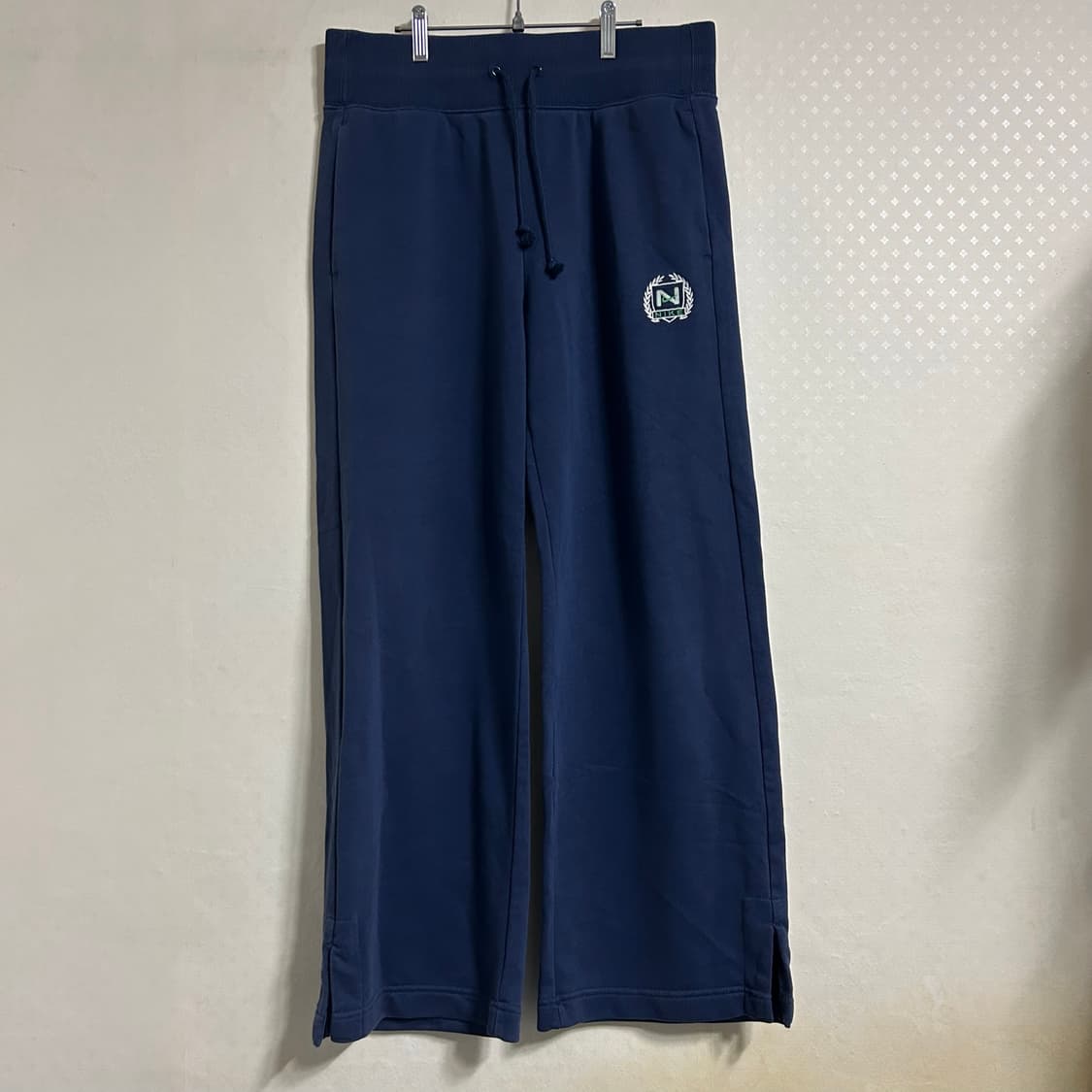 나이키 자수 네이비 코튼 밴딩 와이드 팬츠 L  상품이미지4