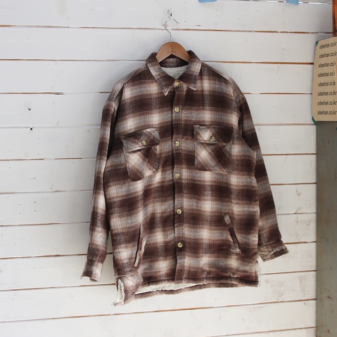 (착용컷) MOINEAU 양털 플란넬 체크 자켓 (남성용 105) 상품이미지1