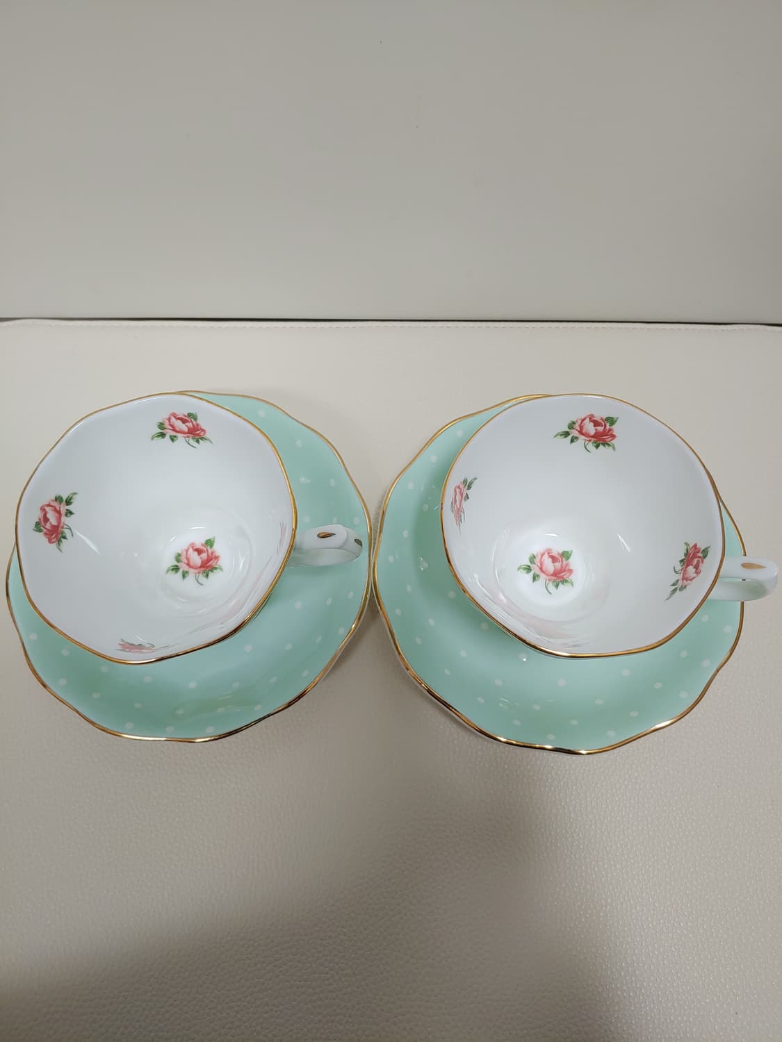 영국 로얄알버트 19만대 황실장미 폴카로즈 2조커피잔세트 상품이미지8