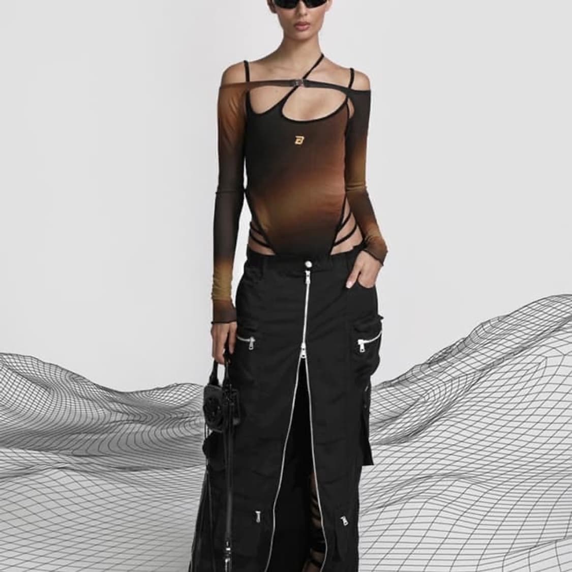 배드블러드 카고 스커트 롱 xs 사이즈 상품이미지2