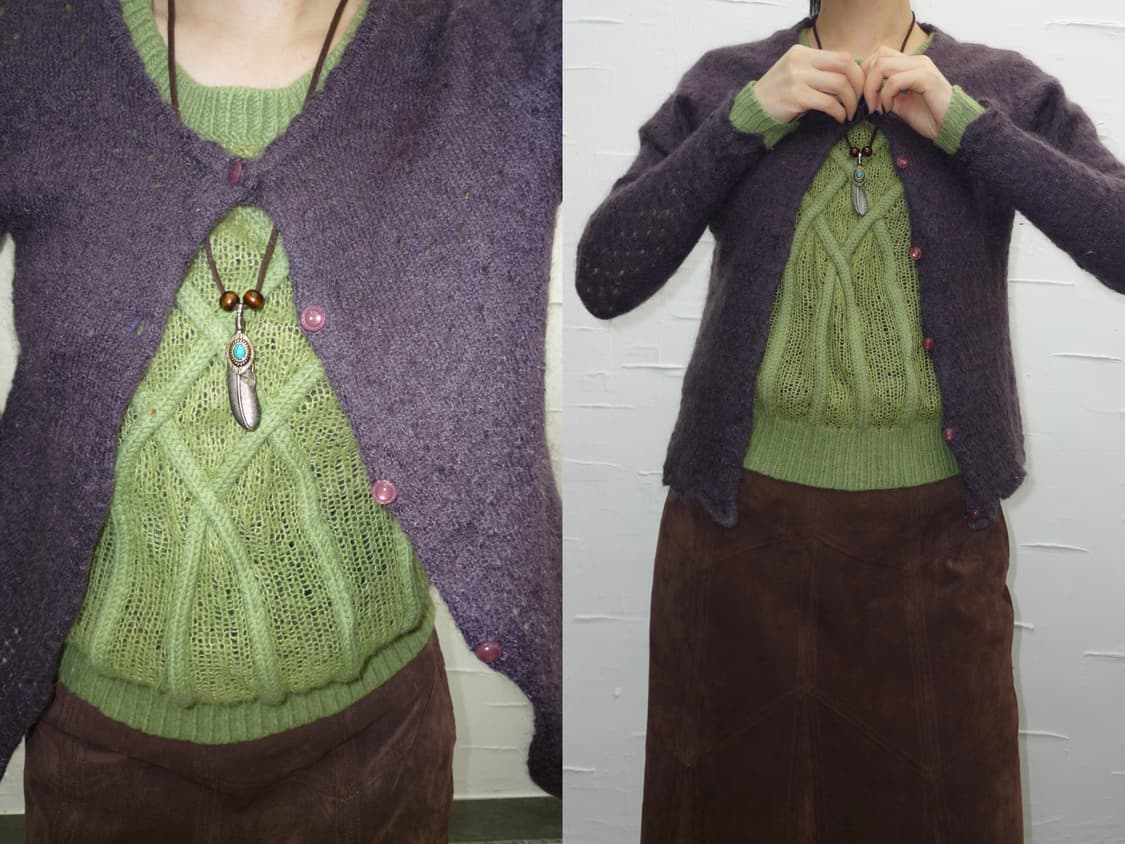Deep purple cardigan 상품이미지1