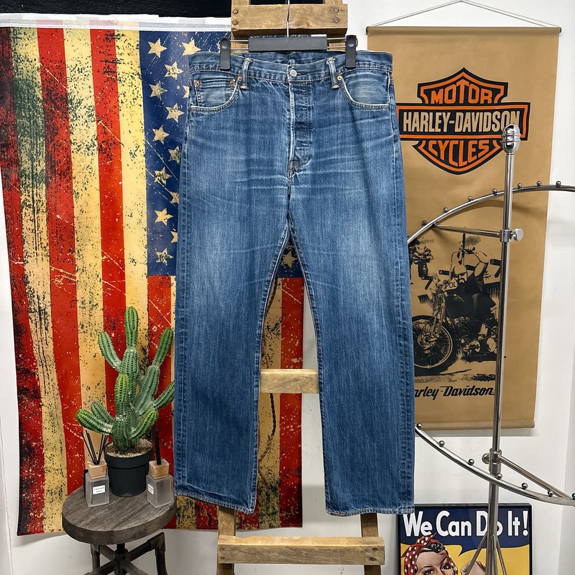 리바이스 501 오리지널 스트레이트 빈티지 페이딩 데님팬츠 N904 상품이미지1