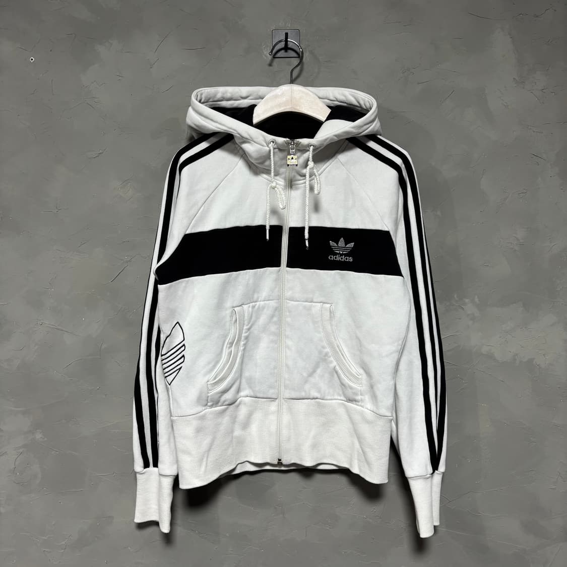 아디다스 파이어버드 후드 져지 트랙탑 화이트 실버 상품이미지1