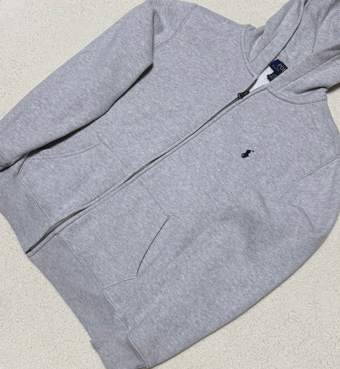 폴로 랄프로렌 그레이 기모 후드집업 상품이미지3