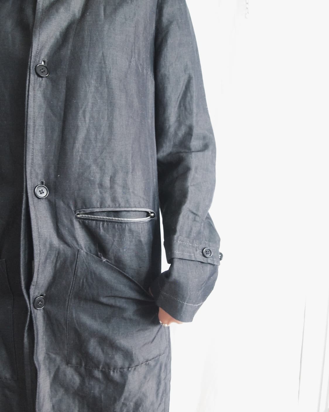 코스튬내셔널 아티저널 인디고워시 린넨 코트 상품이미지4