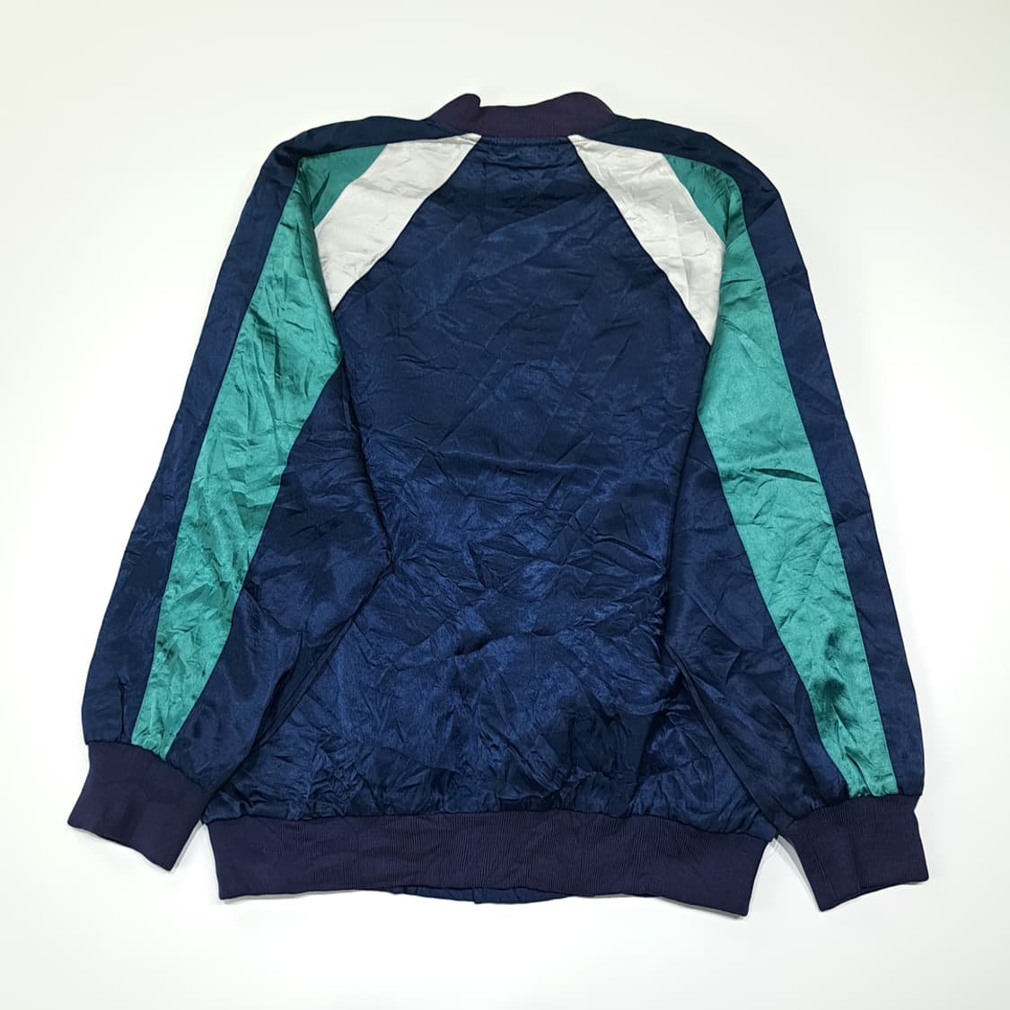 CL305 L 아디다스 90s 새틴 팀아디다스 자수 네이비 자켓 아우터 상품이미지6