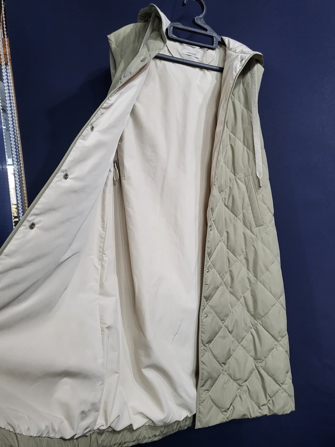 나인콥 덕다운 후드 롱패딩 상품이미지4