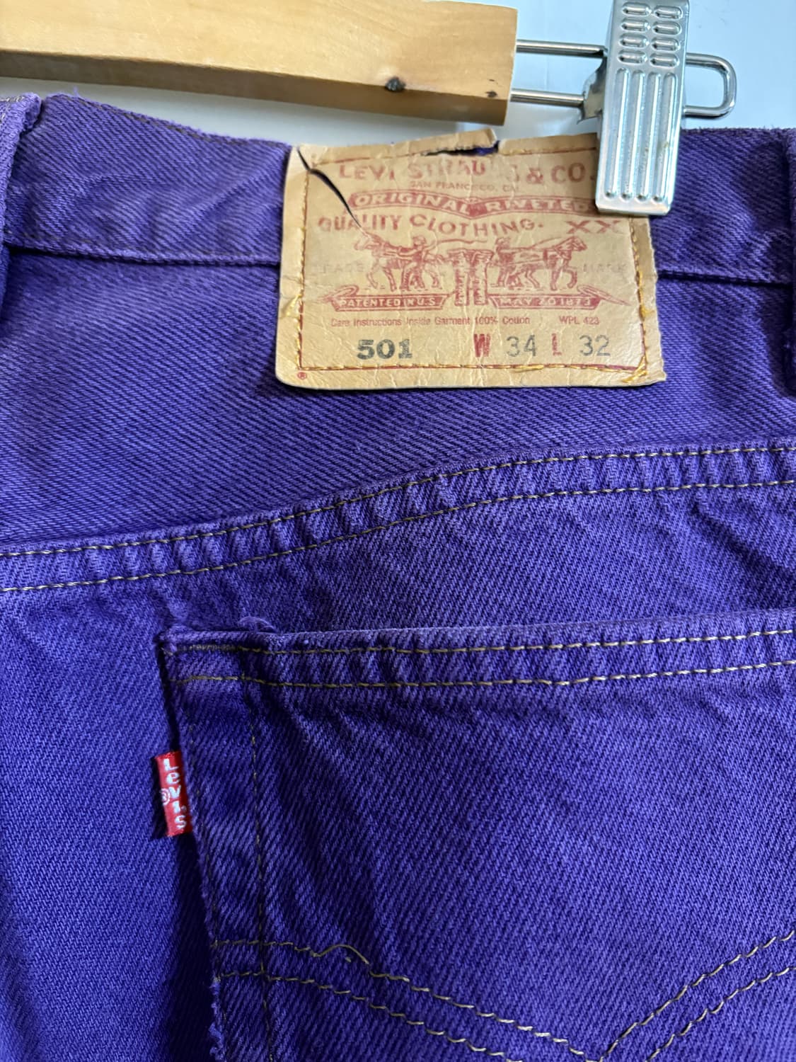 90s USA Levi's 501 퍼플 상품이미지3