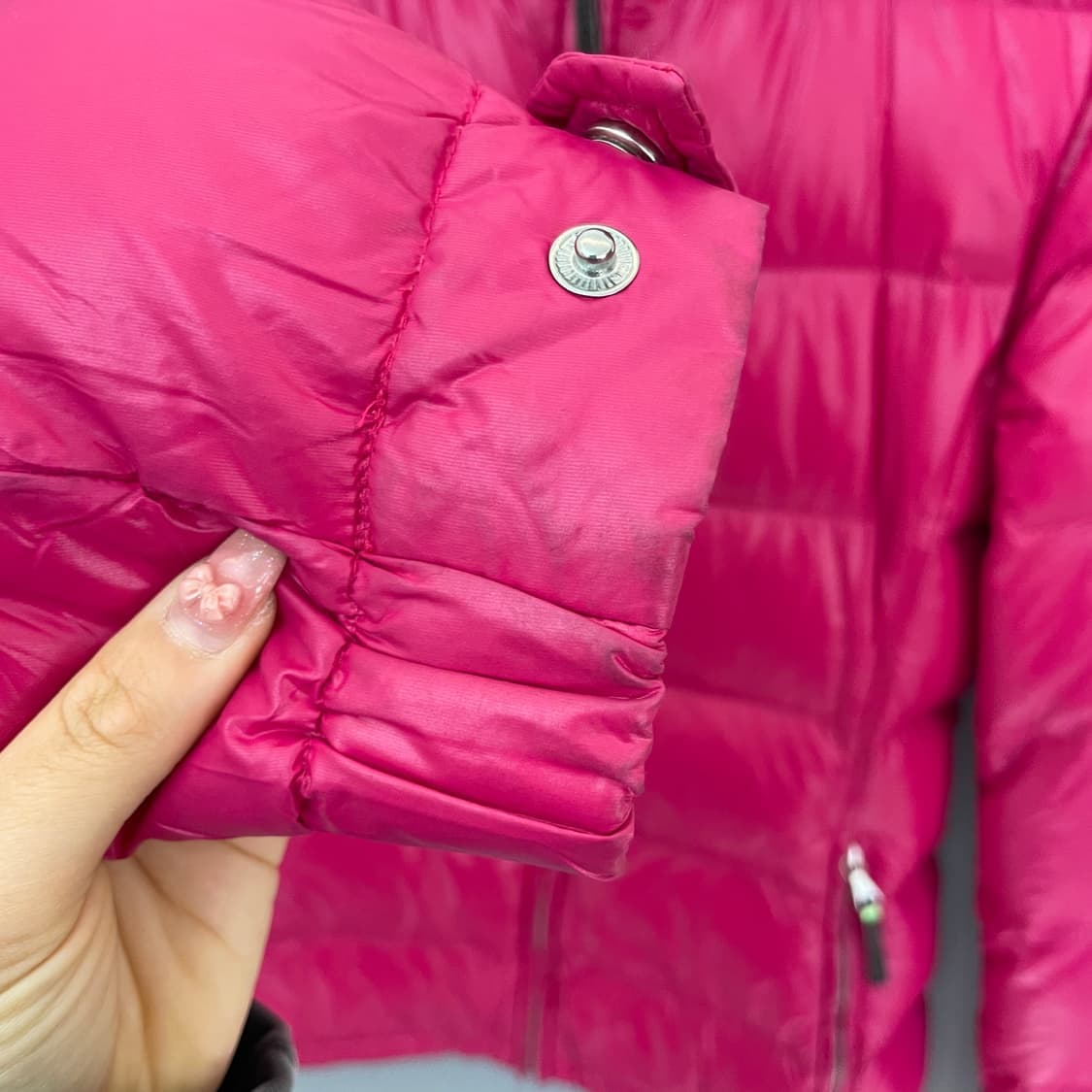 타미힐피거 마젠타핑크 후드 구스다운 패딩 점퍼 S 상품이미지5