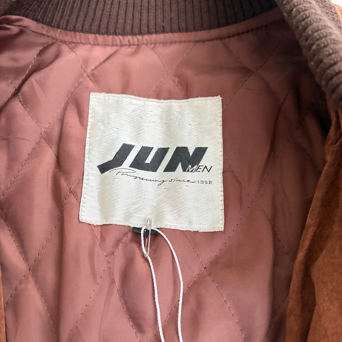 90s JUN MEN 빈티지 스웨이드 봄버자켓 L 상품이미지6