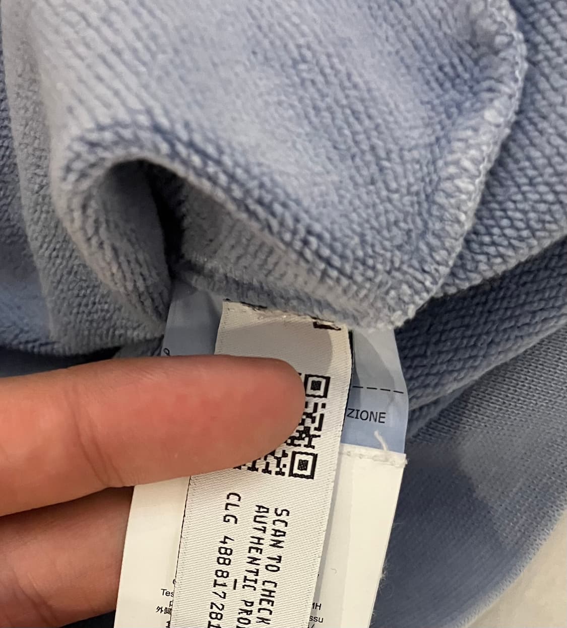 23FW CP 컴퍼니 자수로고 가먼트다잉 스웻셔츠 리비에라 블루 상품이미지5