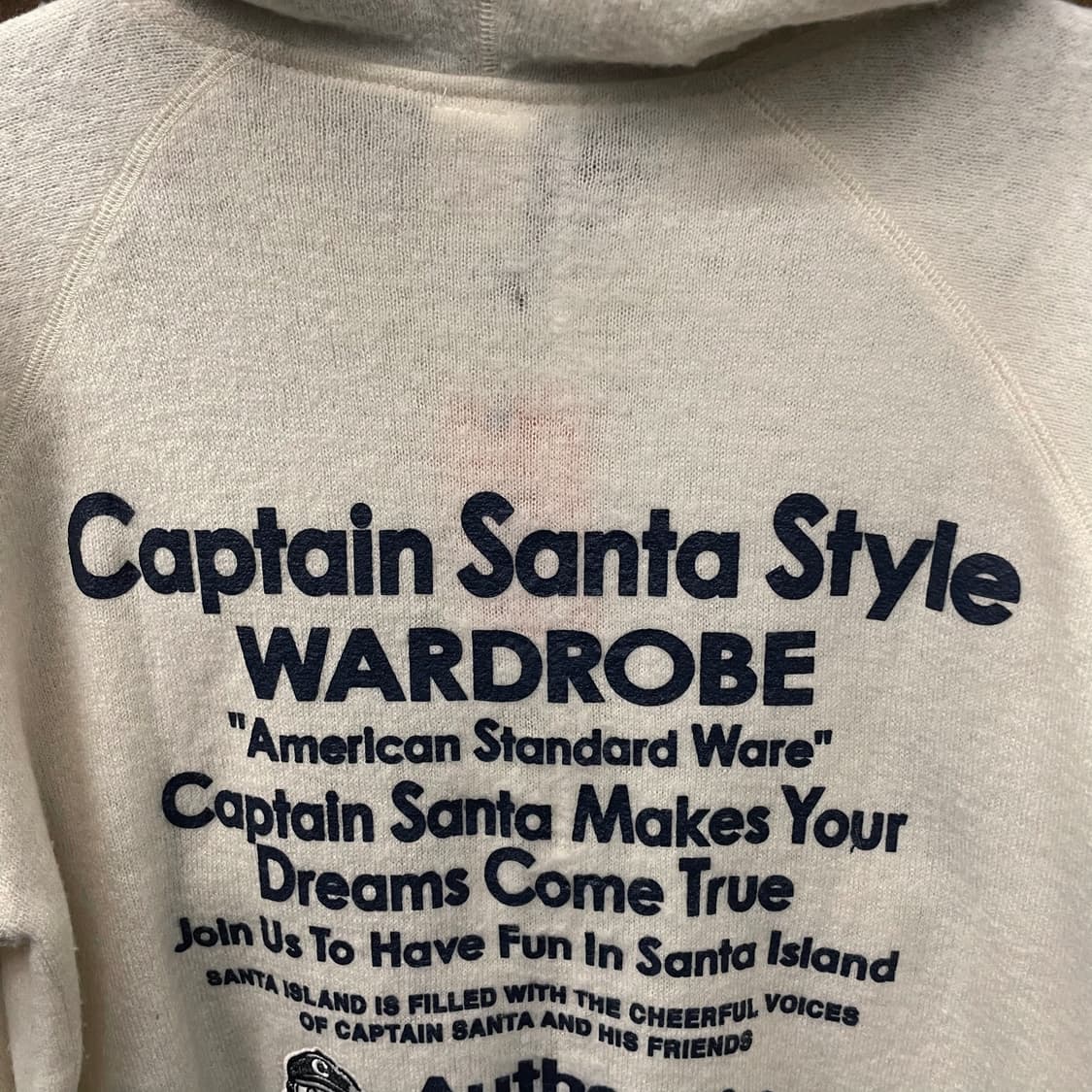 캡틴 산타 프린팅 스펠 아웃 아메리칸 스탠다드 후드 집업 N406 상품이미지6