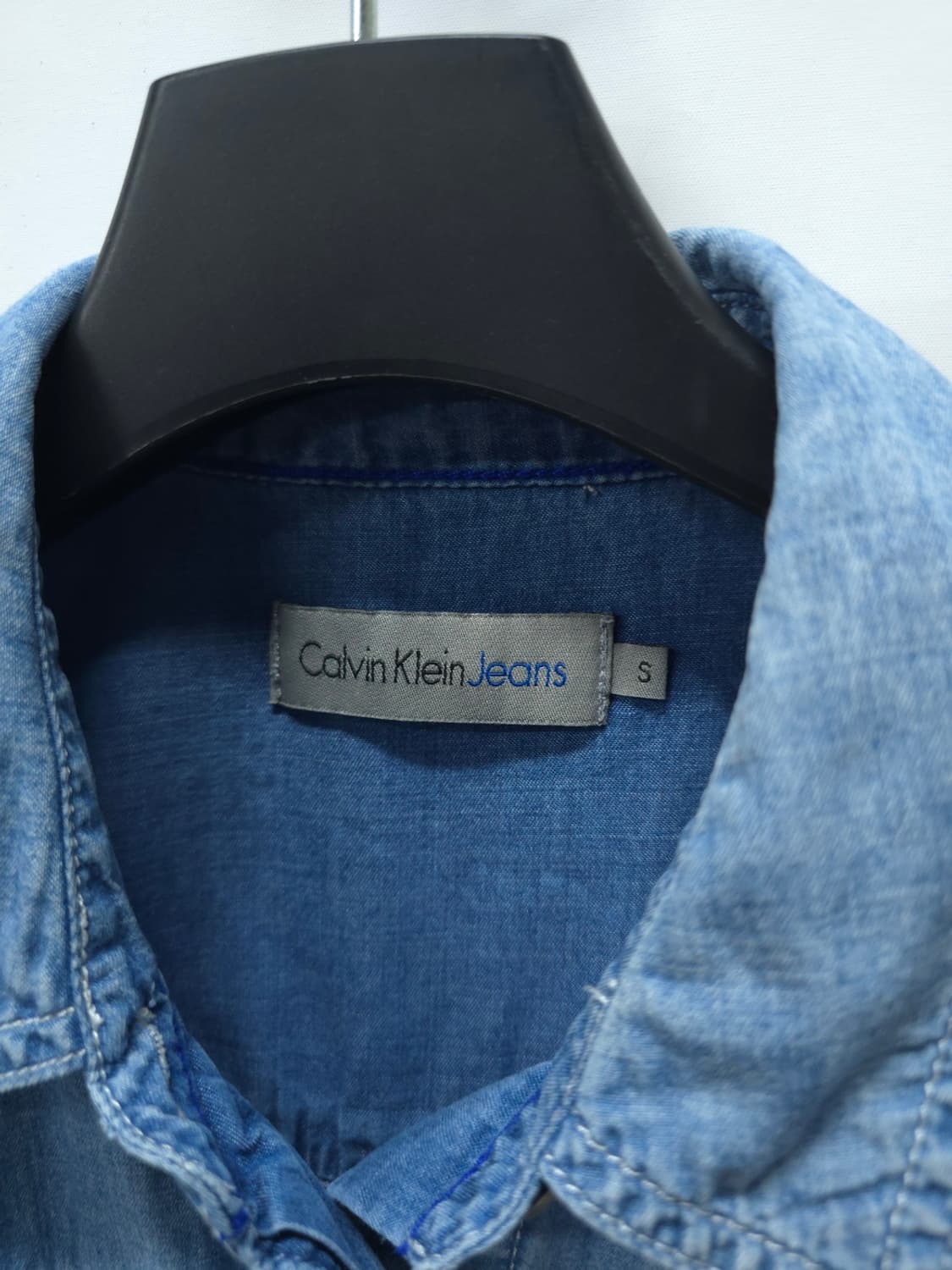 캘빈클라인 진 여성용 샴브레이 연청 셔츠(55~55반) 상품이미지3