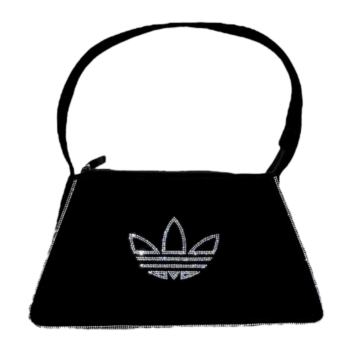 아디다스 라인스톤 페이크 스웨이드 숄더백 가방 블랙 상품이미지1