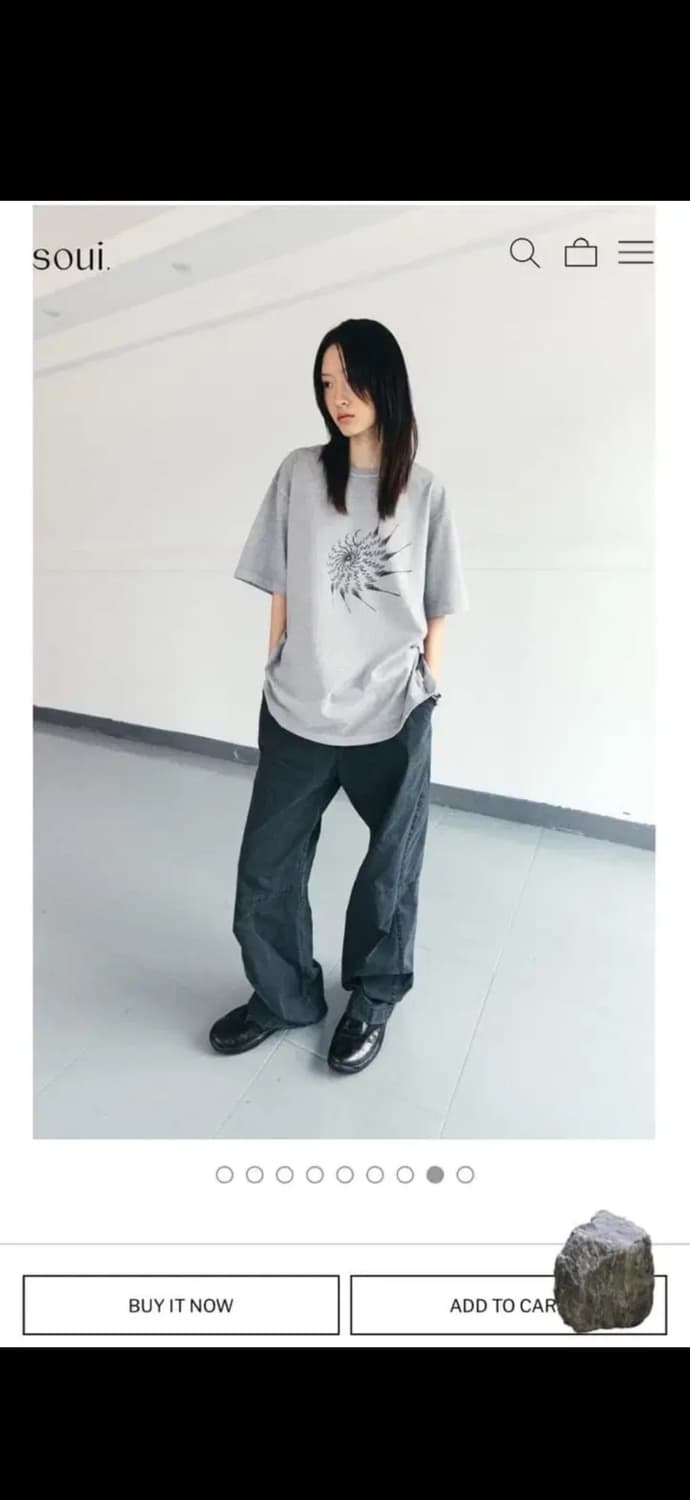 해칭룸 벤티드 팬츠(Vented Pants) 다이드 차콜 4사이즈 상품이미지1