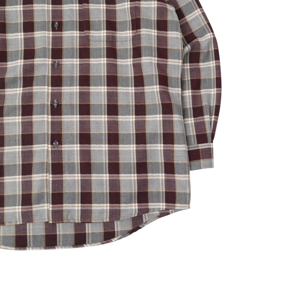 입생로랑 뿌르 옴므 브라운 플레이드 체크 셔츠 상품이미지4
