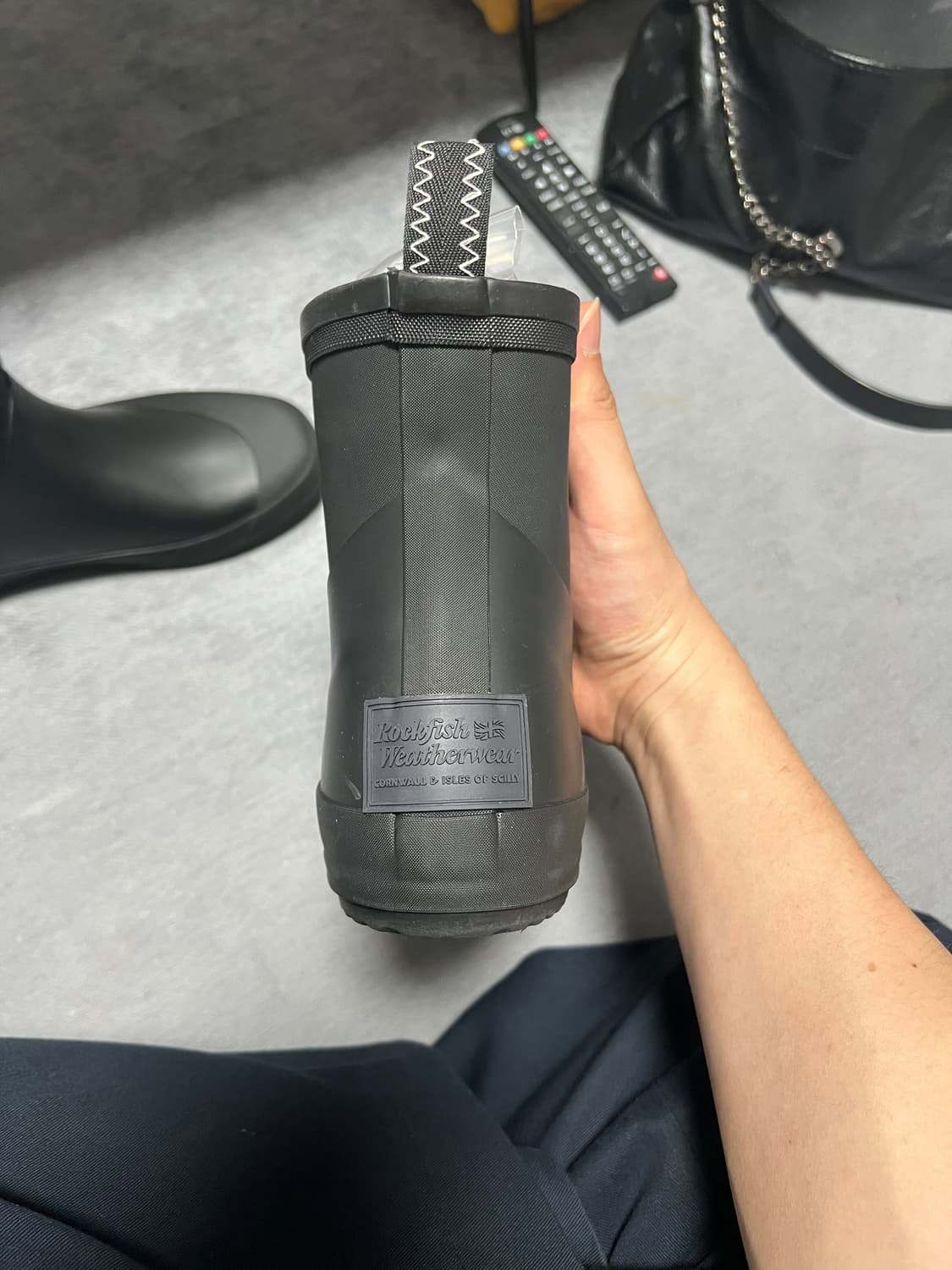 (W) 락피쉬웨더웨어 x 999휴머니티 샤이니 에비 레인 쇼트 부츠 블랙 상품이미지5