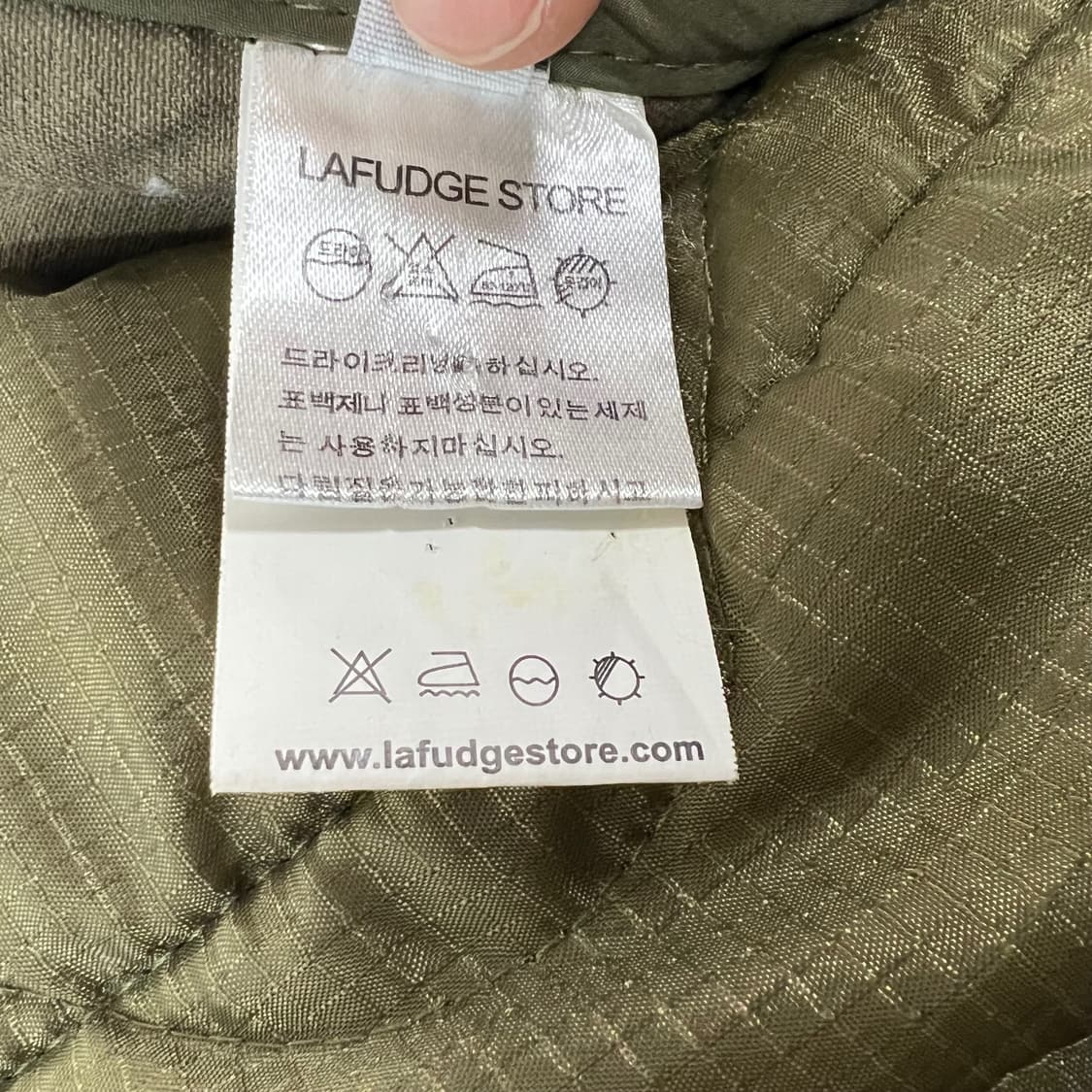 lafudge store 카키색 3M 신슐레이트 패딩 파카 상품이미지9