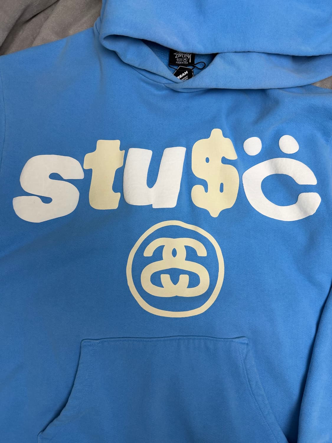 스투시 x CPFM 8볼 피그먼트 다이드 후드 블루 상품이미지1