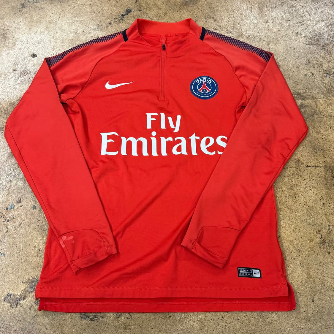 [정품/S] 나이키 스우시 17-18 파리생제르망 반집업 긴팔티 b10 상품이미지2